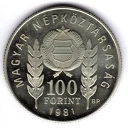 100 Forint 1300th Anniversary of Bulgaria obverse image
