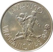 100 Forint Football World Championship, Hungary, 1988 reverse image