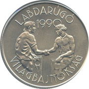 100 Forint Football World Championship 1990, Hungary, 1989 reverse image