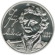 100 Forint András Fáy, Hungary, 1990 reverse image