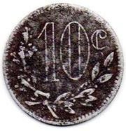 10 Centimes Alger Chamber of Commerce reverse image
