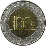 100 Forint magnetic reverse image