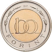 100 Forint non-magnetic, Hungary, 2018-2023 reverse image