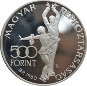 500 Forint Winter Olympics - Lake Placid obverse image