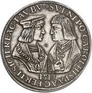 1 Guldiner - Maximilian I St Veit, Austria, 1518 reverse image