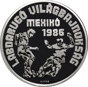 500 Forint Football Championship - Football Players, Hungary, 1986 reverse image
