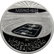 500 Forint World Football Championship - Stadium, Hungary, 1986 reverse image