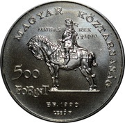 500 Forint King Matthias and Queen Beatrix obverse image