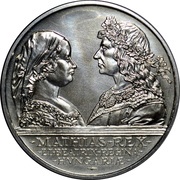 500 Forint King Matthias and Queen Beatrix, Hungary, 1990 reverse image