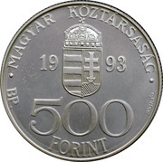 500 Forint European Currency Union - ECU, Hungary, 1993 obverse image