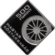 500 Forint Az első Magyar Postaautó obverse image