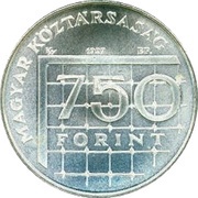 750 Forint Football World Championship 1998 obverse image
