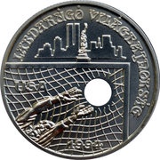 1000 Forint World Cup Soccer USA, Hungary, 1993 reverse image