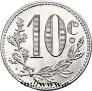 10 Centimes Alger Chamber of Commerce reverse image