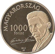 1000 Forint Géza Gárdonyi: The Stars of Eger obverse image