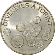 2000 Forint 50 years of Forint, Hungary, 1996 reverse image