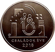 2000 Forint Year of the Family, Hungary, 2018 reverse image