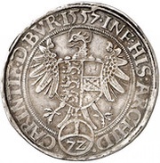 1 Reichsthaler - 72 kreuzer - Ferdinand I Klagenfurt, Austria, 1557-1558 reverse image