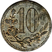 10 Centimes Alger Chamber of Commerce reverse image