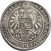 1 Guldenthaler - 60 kreuzer - Ferdinand I Hall, Austria, 1560-1564 reverse image