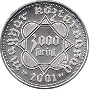 3000 Forint Hungarian Coinage Millennium obverse image
