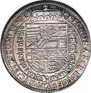 1 Thaler - Rudolf II Hall, Austria, 1602-1605 reverse image