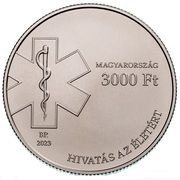3000 Forint National Ambulance Service obverse image