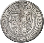 1 Thaler - Rudolf II Hall, Austria, 1605-1612 reverse image
