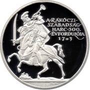 5000 Forint Rákóczi's War of Liberation, Hungary, 2003 reverse image