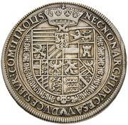 1 Thaler - Rudolf II Hall, Austria, 1607 reverse image