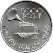 5000 Forint Zoltán Kodály obverse image