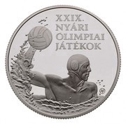 5000 Forint Beijing Olympics - Waterpolo Player, Hungary, 2008 reverse image
