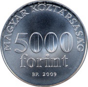 5000 Forint Miklós Radnóti obverse image