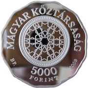 5000 Forint Grand Synagogue of Budapest obverse image