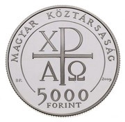 5000 Forint János Kálvin obverse image