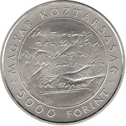 5000 Forint Árpád Tóth obverse image
