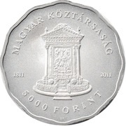 5000 Forint The Deák Square Lutheran Church of Budapest obverse image