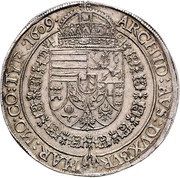 1 Thaler - Matthias II Vienna, Austria, 1609-1610 reverse image