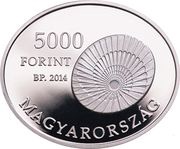 5000 Forint Róbert Bárány, Hungary, 2014 reverse image