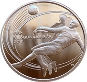 5000 Forint World Football Championship, Hungary, 2018 reverse image