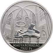 7500 Forint György Cziffra, Hungary, 2021 reverse image