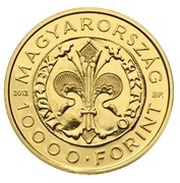 10 000 Forint Gold Forint of Károly Róbert obverse image