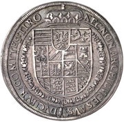 1 Thaler - Rudolf II Hall, Austria, 1611-1612 reverse image