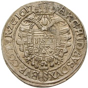 1 Thaler - Matthias II Vienna, Austria, 1616-1617 reverse image