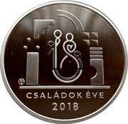 10 000 Forint Year of the family, Hungary, 2018 reverse image