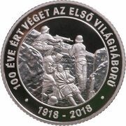 10 000 Forint 100th Anniversary of the End of World War I, Hungary, 2018 reverse image