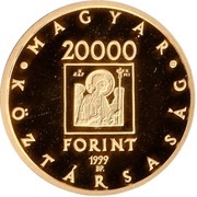20 000 Forint Hungarian Millennium obverse image
