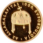 20 000 Forint Hungarian Millennium, Hungary, 1999 reverse image
