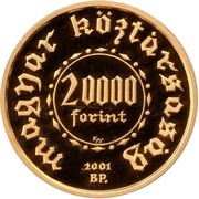 20 000 Forint Millennium of Hungarian Coinage obverse image