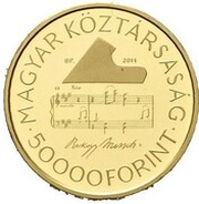 50 000 Forint Ferenc Liszt - Piedfort obverse image